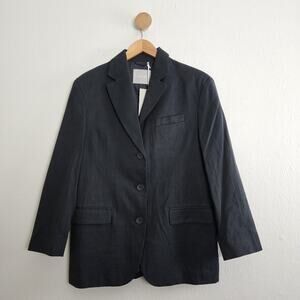 NEW Everlane The 80's Black Classic Oversized Blazer 4